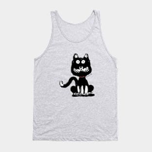 black cat doodle Tank Top